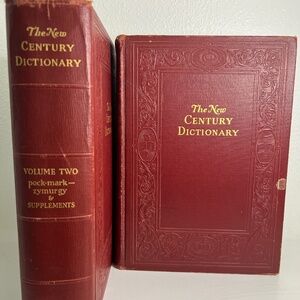 New Century Dictionary 1927 2-Volume Illustrated Set